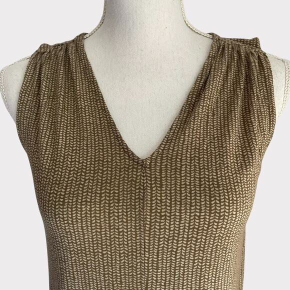 Lucky Brand Tank Top V Neck Brown Neutral Sleeveless Casual Layers XS - Picture 2 of 6